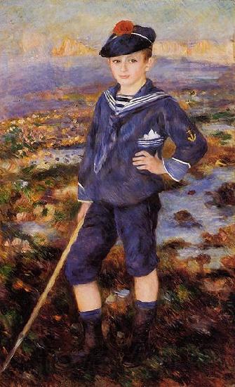 Pierre-Auguste Renoir Jeune garcon sur la plage d`Yport